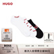 HUGO雨果【禮物】男士徽標裝飾棉質(zhì)混紡及踝襪三雙裝100-白色-EU:43-46M (39-42)