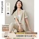 尚都比拉夏季商務(wù)休閑西服套裝女單排兩粒扣短袖小西服配顯瘦九分直筒褲