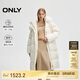 ONLY 2024冬季90白鴨絨百搭毛領(lǐng)寬松長款羽絨服女|124412007