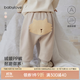 babylove嬰兒大PP褲秋冬加絨保暖寶寶長(cháng)褲高腰護肚外穿百搭休閑褲 海鷗灰 90 cm