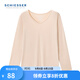 舒雅（SCHIESSER）女士3A抗菌肌底衣系列V領(lǐng)長(cháng)袖保暖秋衣上衣E0/23935Q膚色L 【60-65公斤】