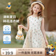 Classic Teddy女童連衣裙兒童裙子中小童裝公主裙夏季田園風(fēng)長(zhǎng)裙 櫻桃花 110 