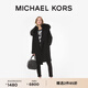 MICHAEL KORS邁克高仕 MK 女士中長(cháng)款羊毛廓形毛呢大衣外套黑色 001S