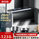 旺廚好太太油煙機 家用大吸力抽油煙機 7字型頂側(cè)雙吸油煙機 智能語音聲控 煤氣泄漏感應(yīng)監(jiān)測 自動清洗 28m3超薄頂側(cè)雙吸+語音聲控+熱干洗