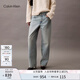 Calvin KleinJeans25春夏女士潮流美式復(fù)古ck純棉淺藍色寬松牛仔褲47B926G VSJ-牛仔淺藍 25