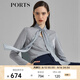 PORTS寶姿 商場同款新品女裝簡約氣質(zhì)飄帶領(lǐng)針織衫LL8N010KWE010 銀色混色 M （6）