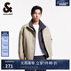 杰克·瓊斯（JACK&JONES） 寬松立領時尚休閑胸前字母刺繡潮拉鏈摁扣男士夾克外套225121024