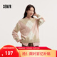 森馬（Semir）森柔|毛衣女冬菱形格撞色落肩圓領(lǐng)寬松套頭衫慵懶學(xué)院風(fēng)毛衫 紅咖色調(diào)00365 M