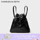 CHARLES&KEITH柔軟單肩流浪包水桶包雙肩包包女包生日禮物七夕禮物CK2-10151393