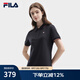 FILA 斐樂(lè )官方女子針織短袖POLO衫夏季新款休閑修身商務(wù)上衣領(lǐng)航POLO 傳奇藍-NV M 165/84A