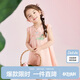 笛莎（DEESHA）笛莎童裝女童雅致可愛(ài)連衣裙24夏兒童A版型花瓣領(lǐng)蘇博國風(fēng)連衣裙