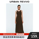 UR2025夏季新款女裝休閑簡約百搭無袖長裙連衣裙UWB750002 咖啡色 M