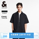 杰克·瓊斯（JACK&JONES） 春季新款簡(jiǎn)約百搭涼感泡泡紗面料略寬松尖領(lǐng)短袖襯衫男225104002
