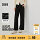 森馬（Semir）休閑褲女撞色肌理長(cháng)褲運動(dòng)風(fēng)春季2025抽繩闊腿褲百搭109125127002