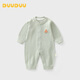 DUUDUU新生嬰兒衣服春秋連體純棉親膚內穿新生兒外出抱衣爬服 綠 90cm