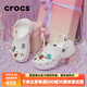 CROCS卡駱馳洞洞鞋泡芙云朵女鞋夏季新款女士增高鞋子高跟鞋涼鞋拖鞋女 云朵/白色（建議拍小一碼） 36 -37(230mm)