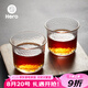 Hero日式錘紋杯透明玻璃咖啡杯耐高溫茶杯防滑水杯手沖咖啡杯（單只）