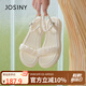 卓詩(shī)尼舒適簡(jiǎn)約網(wǎng)紗珍珠搭扣露趾一字帶涼鞋夏季時(shí)尚女涼鞋 米白色 38