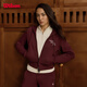 威爾勝（Wilson）官方春季女士SWEARTSHIRTS連帽拉鏈針織衛衣外套網(wǎng)球服 WW20032532WIE-羅亞爾紅 S