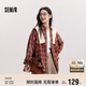 森馬（Semir）[商場(chǎng)同款]長(cháng)袖襯衫女中長(cháng)款oversize春2025格紋上衣101125105007