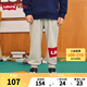 Levi's 李維斯童裝男女童加絨運動長褲秋冬兒童休閑褲子 花紗灰 150 /63 【建議身高140-152cm】