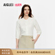 AIGLE艾高七分袖法式襯衫春夏款TENCEL天絲舒適吸濕內(nèi)搭上衣女士 茉莉白 BN422 38 (165/88A)