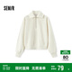 森馬（Semir）[商場(chǎng)同款]衛衣女純色溫柔2024秋季休閑風(fēng)寬松套頭衫101524116012
