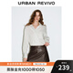 UR2025秋季新款女裝慵懶休閑風(fēng)條紋長袖開襟襯衫UWM250114 米白條紋 (面料微透) XS