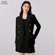 韓曼柯（HANMANKE）西裝外套女商務(wù)面試職業(yè)正裝西服日常通勤百搭女士黑色小西裝外套
