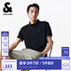 杰克·瓊斯（JACK&JONES）男士商務(wù)休閑通勤胸前刺繡百搭簡約時尚polo衫上衣男裝225206068 E40黑色 M （175）