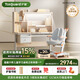 護童（Totguard）兒童學習桌椅套裝升降學生書桌 星辰1號Pro120cm+追背椅橙+80cm燈