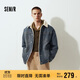 森馬（Semir）牛仔外套男冬棉服25街頭復古做舊仿羊羔毛翻領(lǐng)夾克潮109725108110