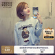 Teenie Weenie【趙露思同款】小熊女裝衛(wèi)衣25秋新款索羅娜大熊重工刺繡圓領(lǐng)上衣 中灰色 S