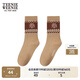 Teenie Weenie小熊女裝襪子秋冬復(fù)古休閑logo印花時(shí)尚襪子 棕色 1雙 均碼