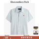 ABERCROMBIE & FITCH男裝25夏季美式復古經(jīng)典小麋鹿牛津紡外搭短袖襯衫KI125-5084 綠色 2XL (185/124A)