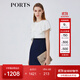 PORTS寶姿女裝春夏新品時(shí)尚Two-in-one疊片裝飾連衣裙LM8D198KWB008 丈青 M (6)