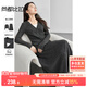 尚都比拉慵懶風(fēng)針織衫套裝女秋冬假兩件上衣顯瘦半身裙兩件套 黛灰色 L 
