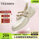 天美意單鞋女鞋子商場(chǎng)同款休閑鞋厚底法式復(fù)古女瑪麗珍