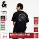 杰克·瓊斯（JACK&JONES）25年男裝短袖t恤男士夏季【涼感】寬松潮流趣味指南針印花半袖 E40黑色 常規 3XL