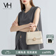 VANESSA HOGAN VH女包五金系列吐司軟包通勤牛皮手提包質(zhì)感單肩斜挎包生日禮物 米白-小號(hào)