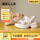 百麗（Belle）老爹運(yùn)動涼鞋女商場款厚底增高休閑涼鞋B6E1DBL4 米白 37 (235mm)