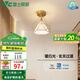雷士照明（NVC）北歐簡(jiǎn)約走廊過道燈門廳入戶吸頂燈創(chuàng)意餐廳方形玄關(guān)陽(yáng)臺(tái)燈具燈飾 【幾何光】5瓦-暖黃光-直徑25cm