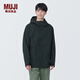無印良品（MUJI）男式 不易沾水 登山外套 男士早秋款 AD0V7A4S 黑色 M (170/92A)