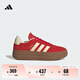adidas「T頭鞋」VL COURT BOLD厚底增高休閑板鞋德訓鞋女阿迪達斯   淺猩紅/暖香草色   38