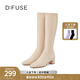 迪芙斯（D:FUSE）【店長(zhǎng)力推】新款冬季新款長(zhǎng)靴女方頭彈力瘦瘦靴及膝靴長(zhǎng)筒靴女 溫柔米白（主推款長(zhǎng)靴） 36