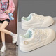 梵昇昱女鞋增高厚底小白鞋2025年新款板鞋學(xué)生百搭大頭面包鞋休閑運動(dòng)鞋 藍色星星小白鞋【37】偏小一碼