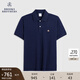 布克兄弟（BrooksBrothers）男夏季金羊刺繡珠地網(wǎng)眼修身短袖Polo衫 4004-藏青色 M