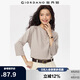 佐丹奴亨利衫女秋季純棉美式亨利領(lǐng)插肩七分袖上衣女13325771