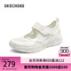 斯凱奇（Skechers）女鞋夏季瑪麗珍單鞋休閑鞋輕盈軟底透氣網(wǎng)面舒適運(yùn)動(dòng)鞋117327 乳白色/OFWT 37