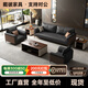 戴彼辦公室沙發(fā)簡(jiǎn)約現代商務(wù)會(huì )客休閑休息區接待簡(jiǎn)易辦公沙發(fā)茶幾組合 舒適真皮款【高品質(zhì)優(yōu)選】 3+1+1+木茶幾【推薦】